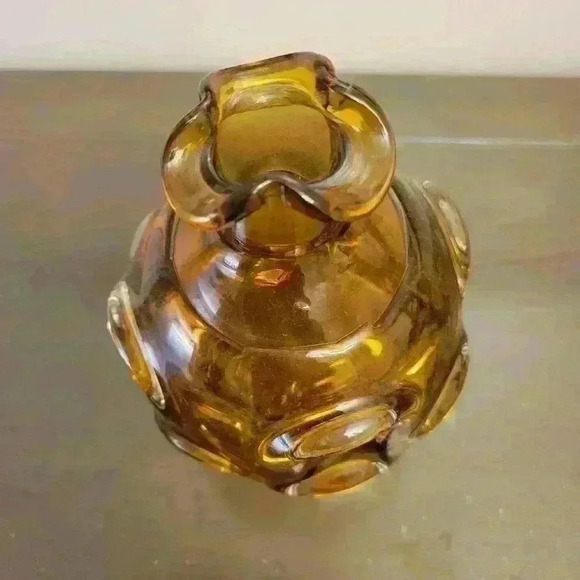 ASEDA-Amber Art Glass Decanter - Picture 3 of 3
